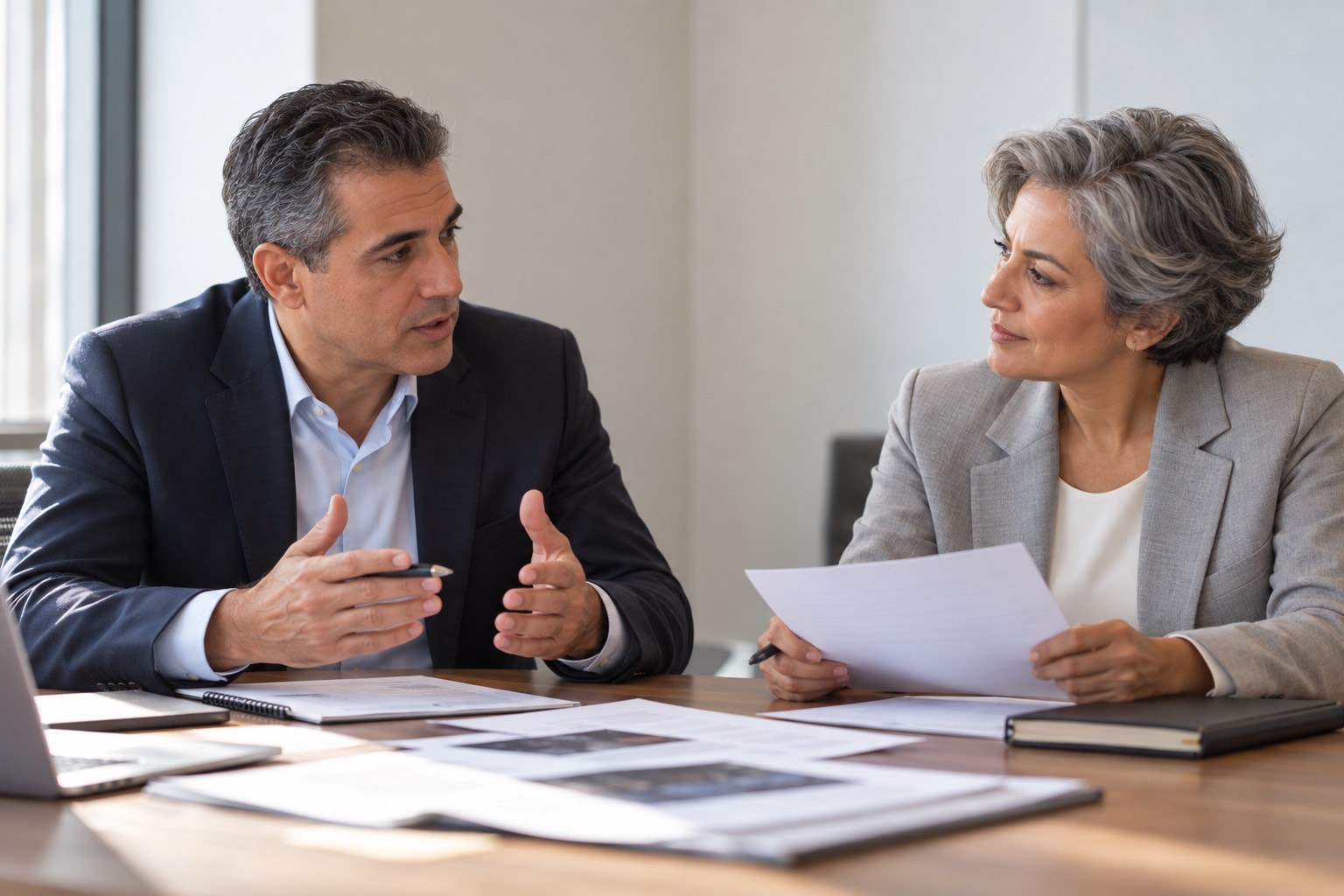 A spokesperson preparing for an interview with an advisor