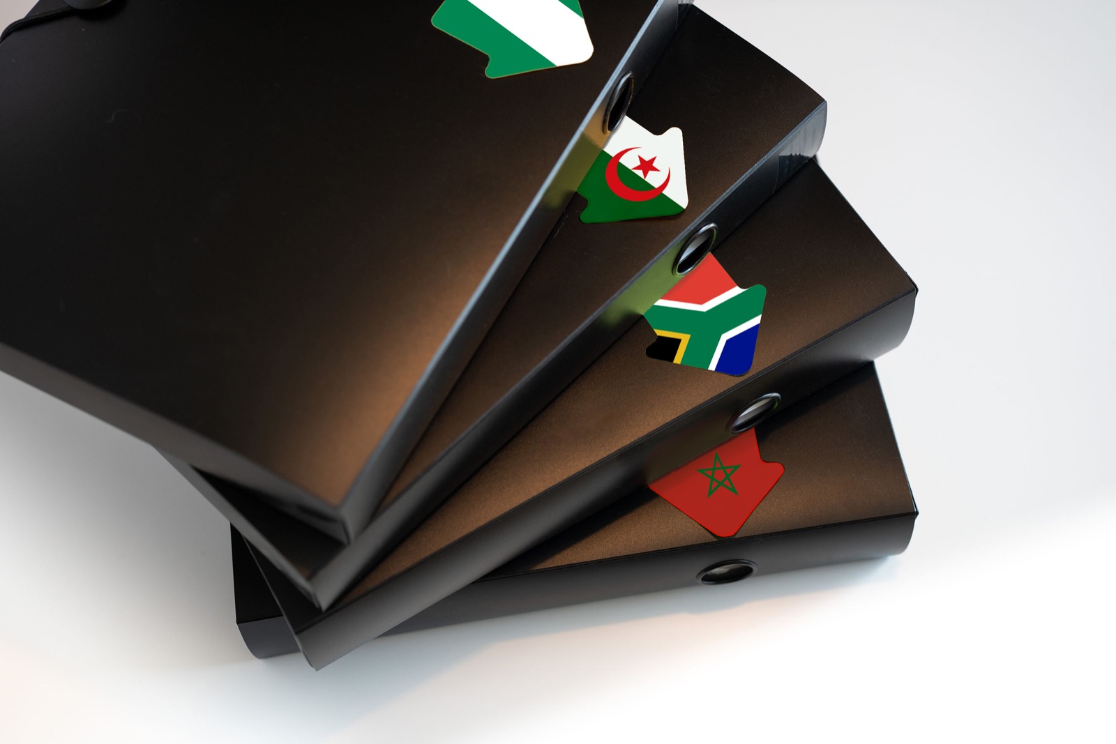 Market-specific content folders prepared for several countries